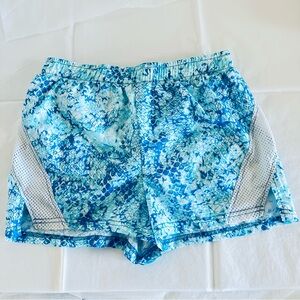 Ideology Athletic Shorts Large Aqua Blue & White